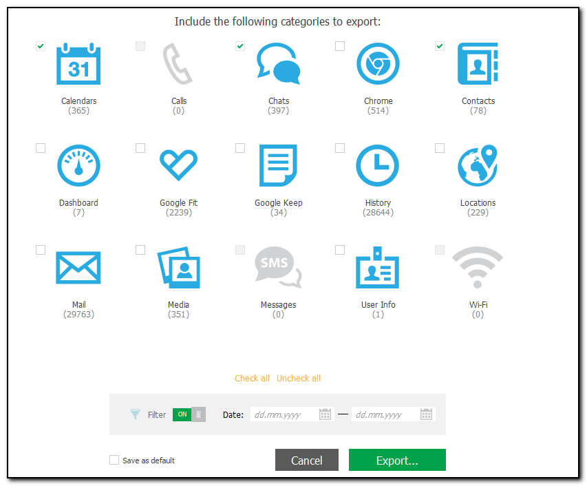 Export_select_categories_Google_Fit